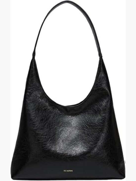 Handbags - Large Slouchy Shoulder Hobo Tote Bag, Faux Leather Work Purse